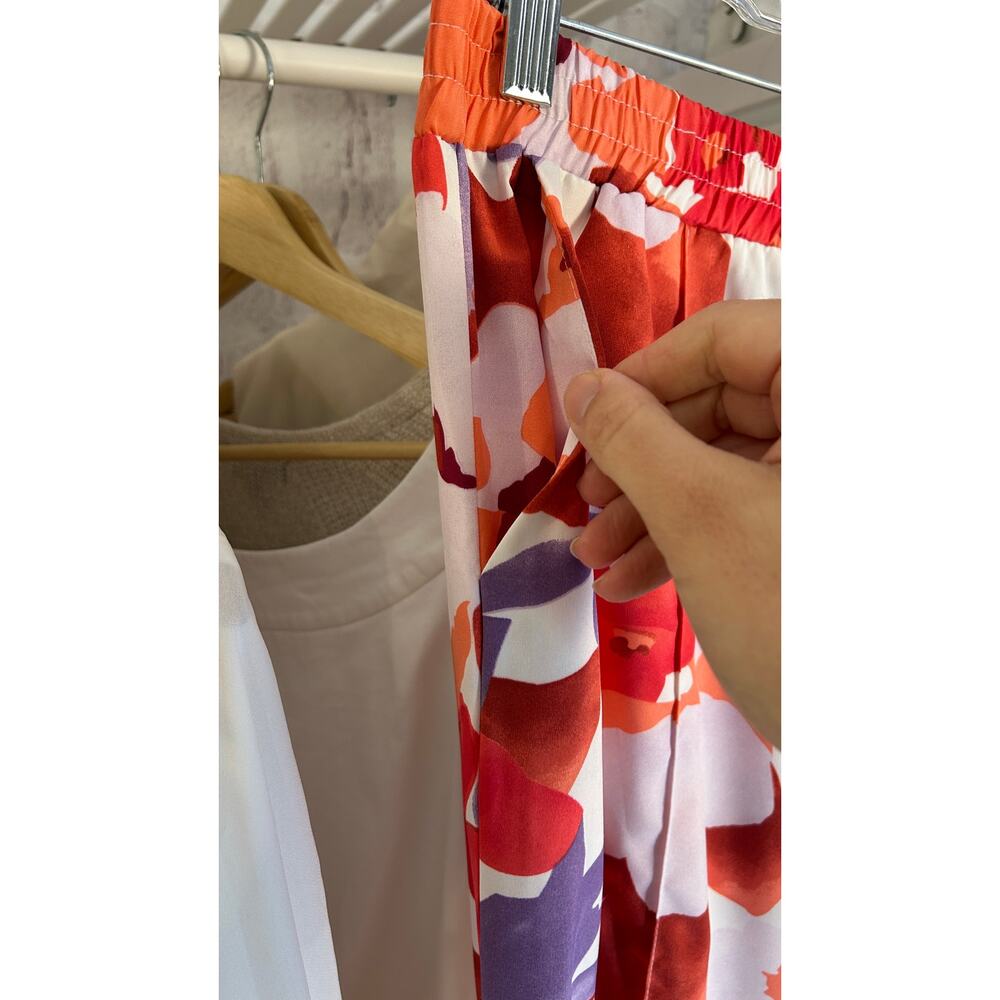 Gigio Women's Size M Multicolor Floral Flare Leg Pants #0313 - Picture 14 of 16